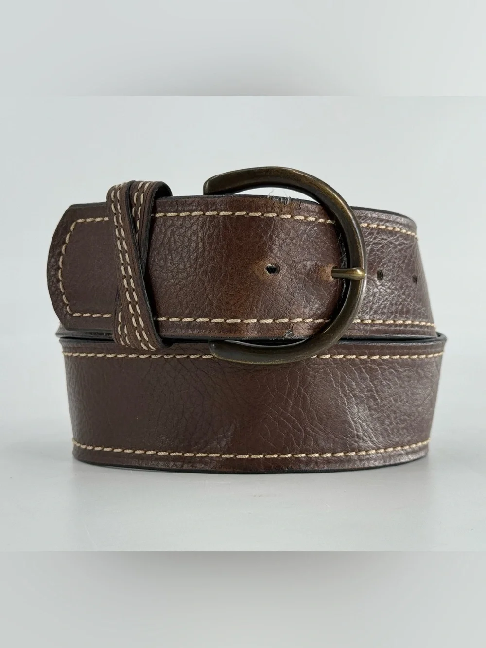 Candie’s Y2K Vintage Wide Brown Leather Belt M